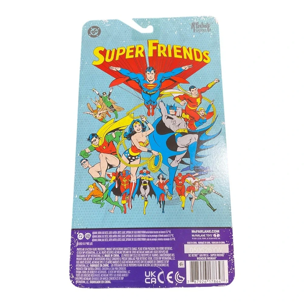 McFarlane Toys DC Retro Super Friends Wonder Woman Action Figure New In Hand